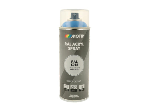 Motip RAL 5015 acryl lakspray hoogglans 0,4l hemelsblauw