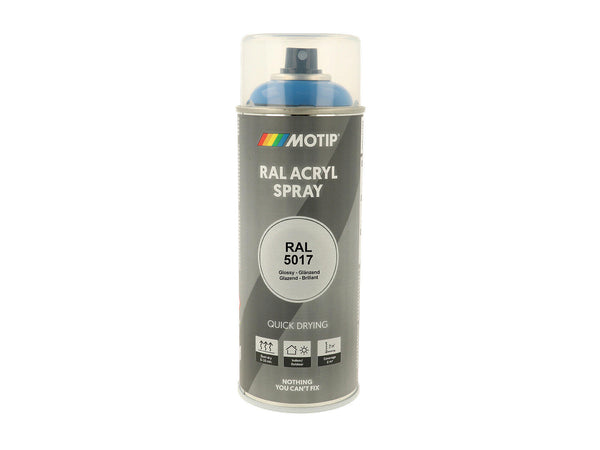 Motip RAL 5017 acryl lakspray hoogglans 0,4l verkeersblauw