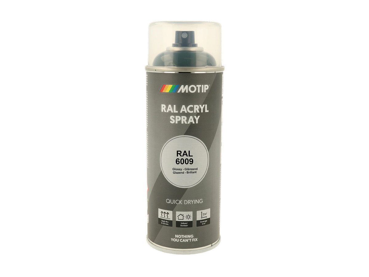 Motip RAL 6009 acryl lakspray hoogglans 0,4l dennengroen