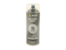 Motip RAL 7022 acryl lakspray hoogglans 0,4l umbra grijs