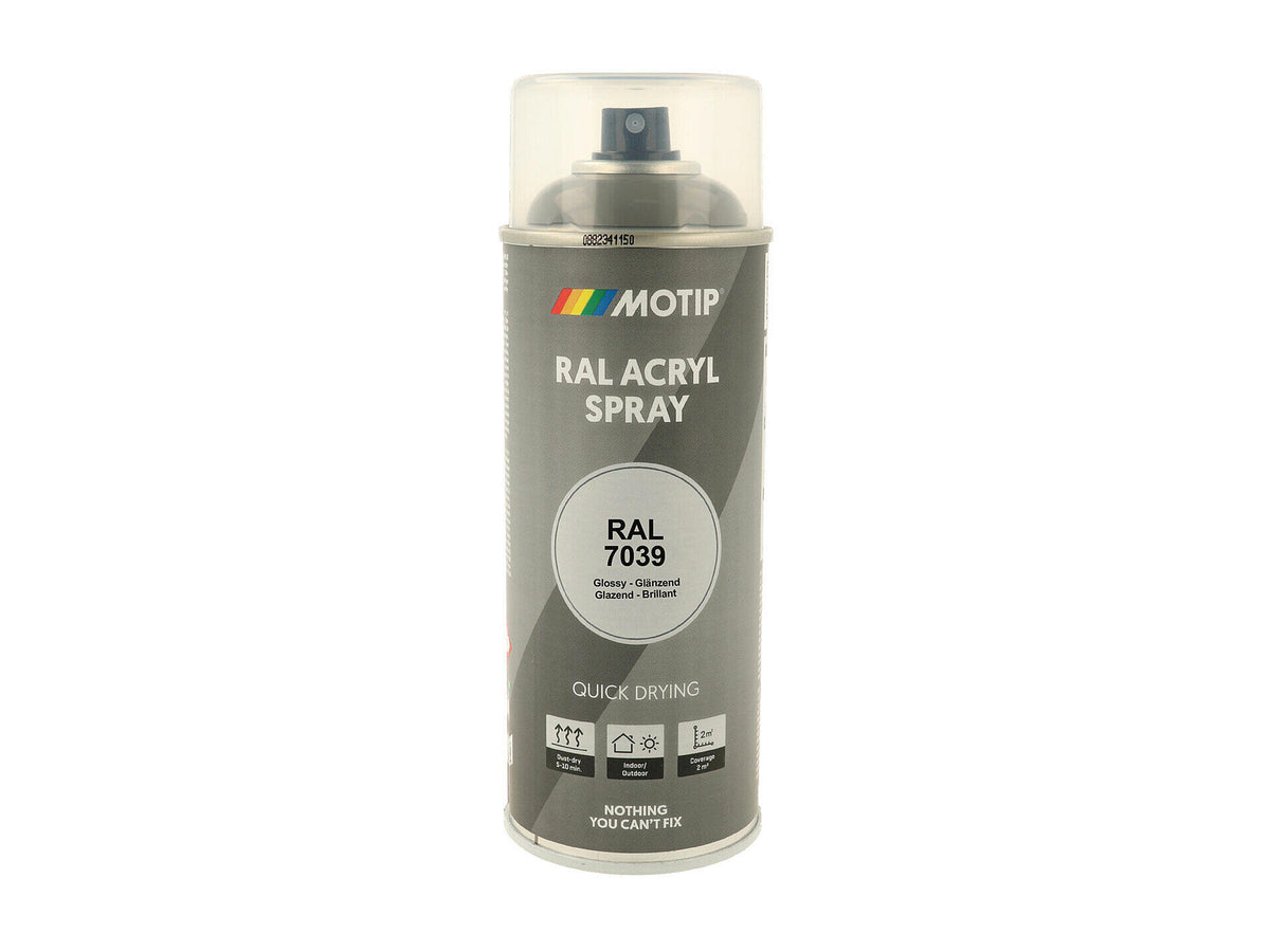 Motip RAL 7039 acryl lakspray hoogglans 0,4l kwartsgrijs
