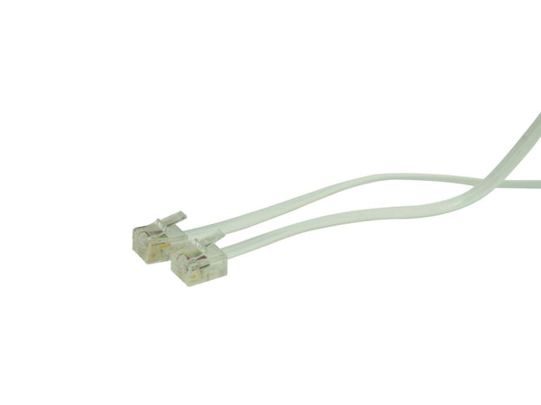 Profile RJ11 6P4C câble téléphone 15m blanc
