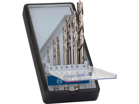 Bosch Professional Robust Line houtspiraalborenset HSS 2-8 mm 7-delig