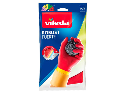 Vileda Robust huishoudhandschoenen M latex rood