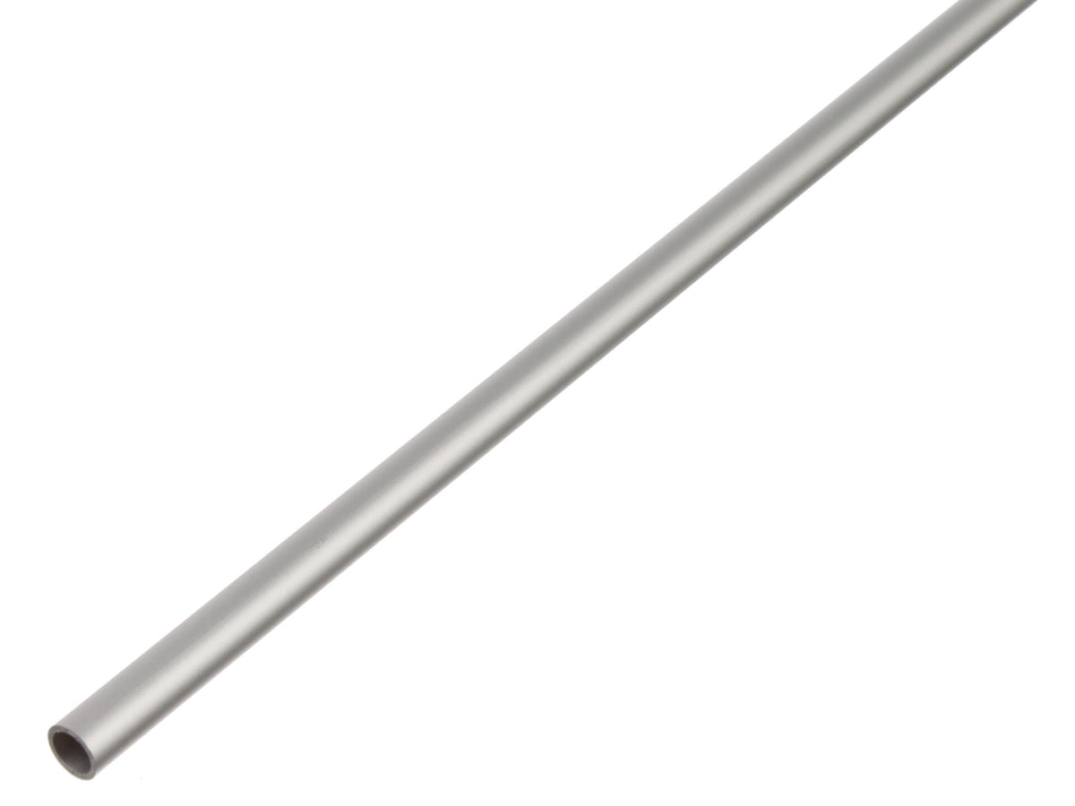 Ronde buis 6x1 mm 100cm geanodiseerd aluminium zilver