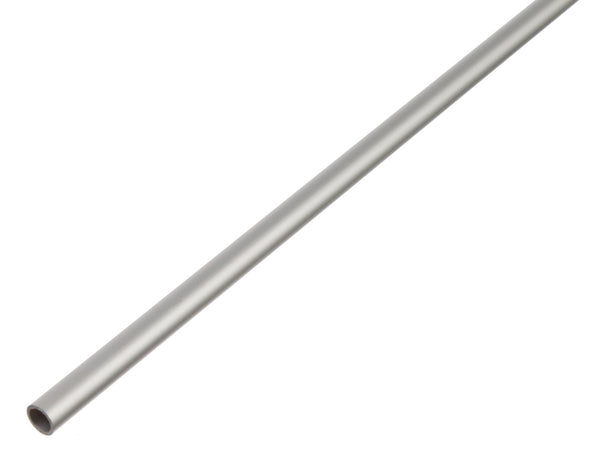 Ronde buis 6x1 mm 100cm geanodiseerd aluminium zilver