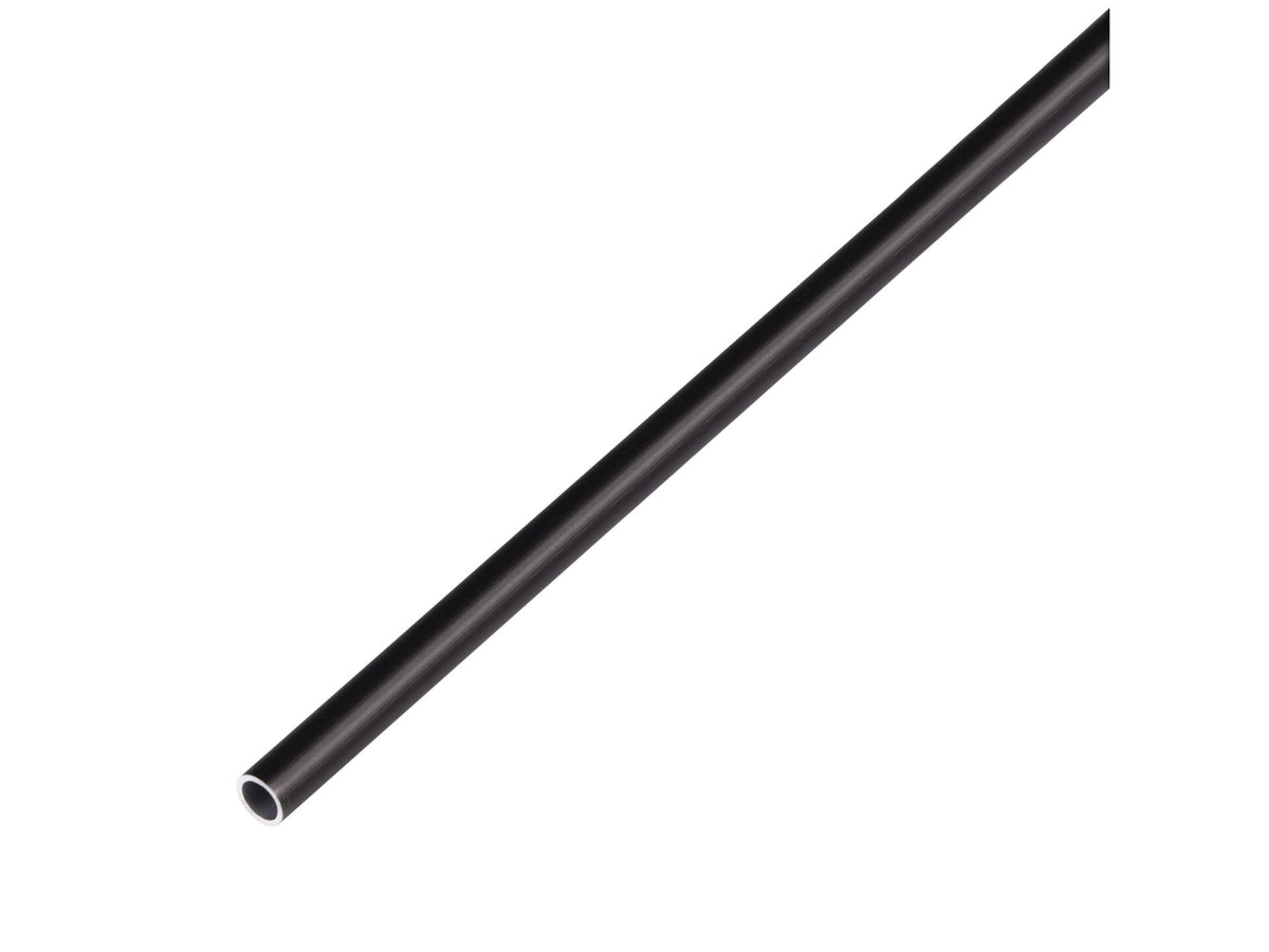 Ronde buis 8x1 mm 100cm geanodiseerd aluminium zwart