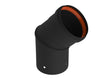 Saninstal Conduit courbe pour poêle à pellet 45° 80mm noir