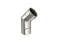 Saninstal Courbe pour poêle à pellet inox 45° 80mm