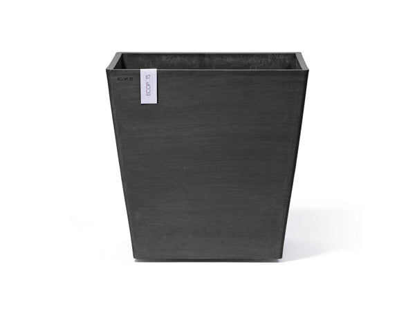 Ecopots Rotterdam Wheels bloempot met wielen 50x50 cm donkergrijs