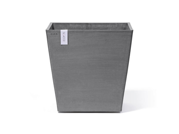 Ecopots Rotterdam Wheels bloempot met wielen 50x50 cm grijs