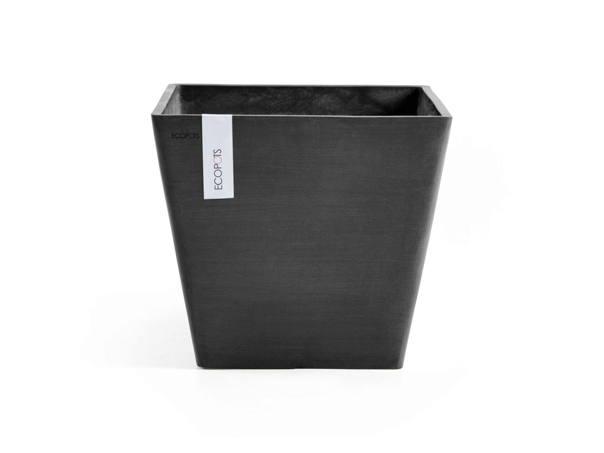 Ecopots Rotterdam bloembak 40x40 cm donkergrijs