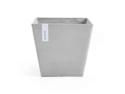 Ecopots Rotterdam bloembak 40x40 cm whitestone, kunststof & plastic bloempotten — SKU COLOS-763925, EAN 5413724301332