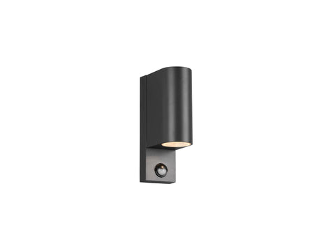 Trio Roya wandlamp GU10 max. 2x17,5 W met bewegingssensor antraciet