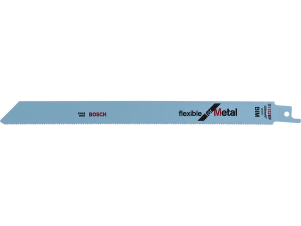 Bosch Professional S 1122 EF Flexible for Metal lame de scie sabre BIM 225mm métal 5 pièces