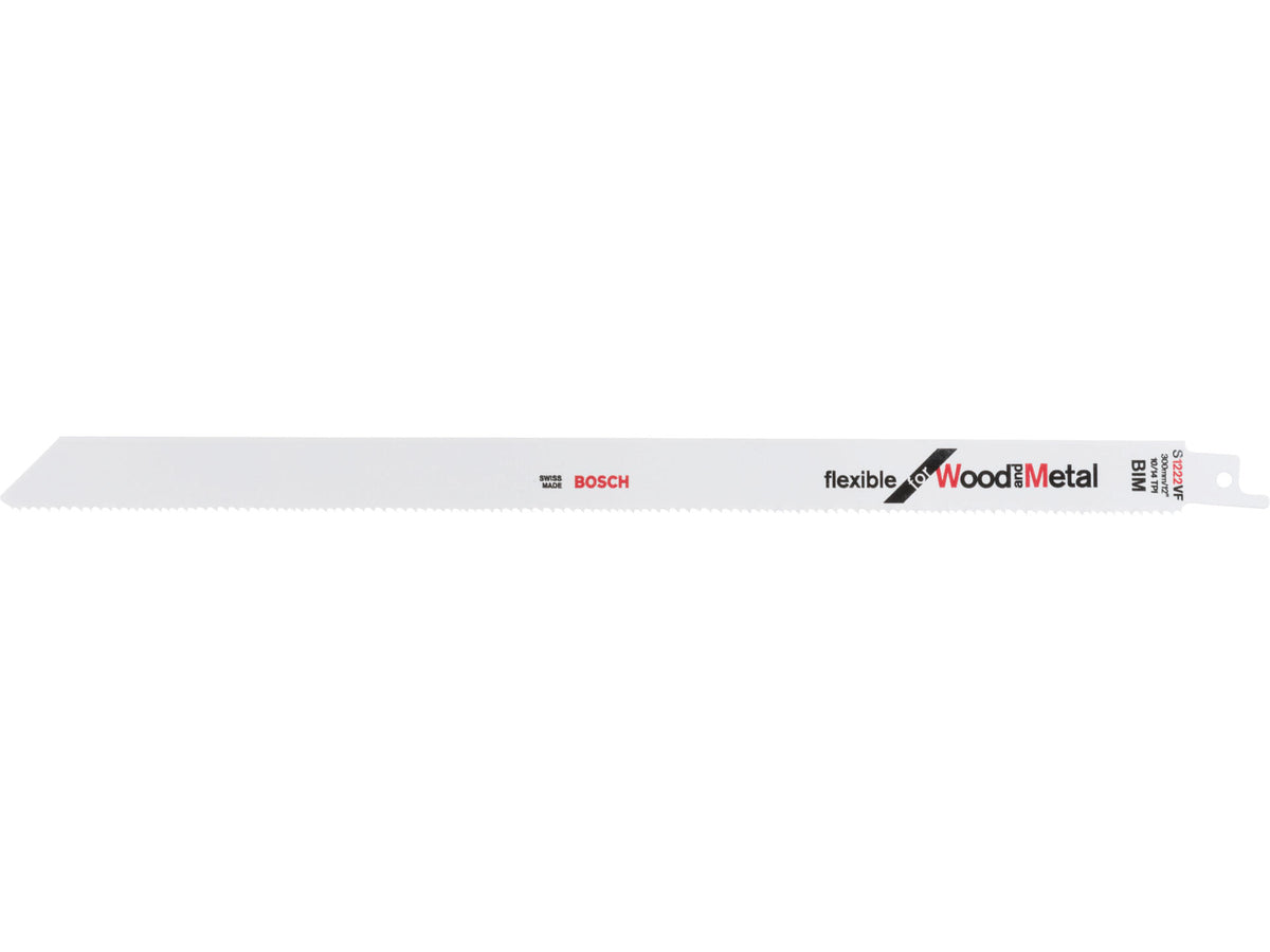 Bosch Professional S 1222 VF Flexible for Wood and Metal reciprozaagblad BIM 300mm metaal 5 stuks