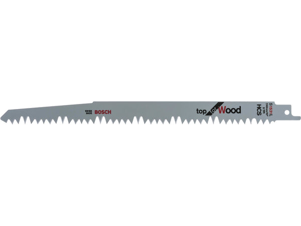 Bosch Professional S 1531 L Top for Wood lame de scie sabre HCS 240mm bois 5 pièces