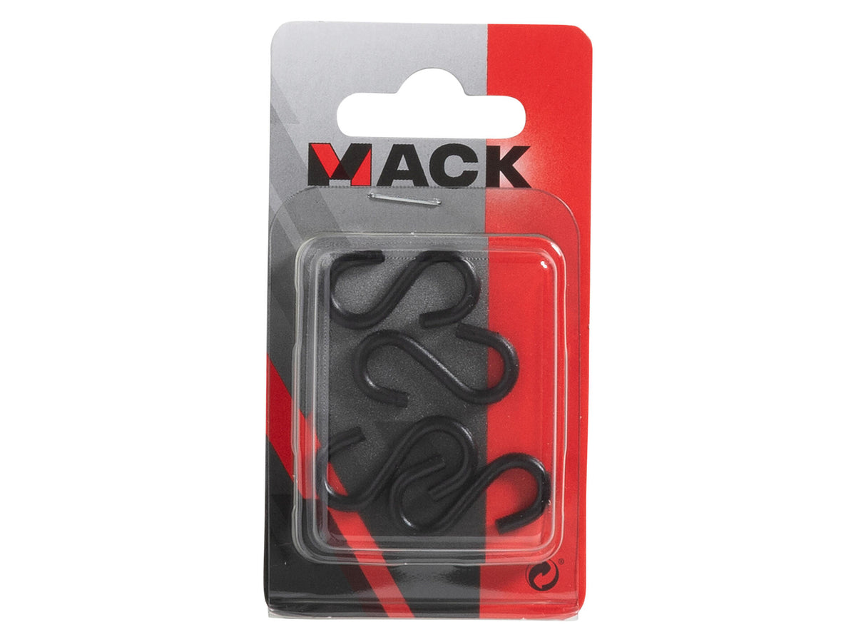 Mack S-haak open 3x25 mm verzinkt zwart 4 stuks