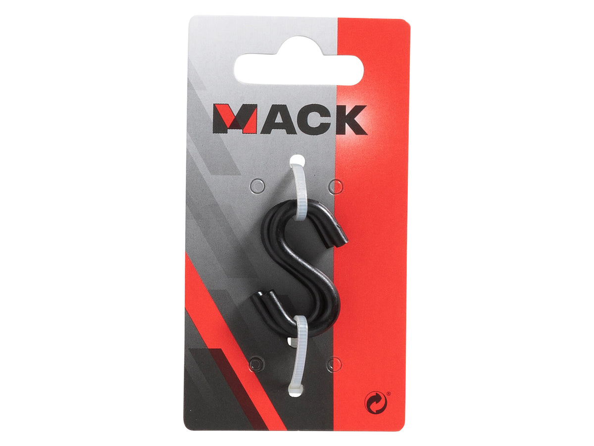 Mack S-haak open 4x35 mm verzinkt zwart 2 stuks