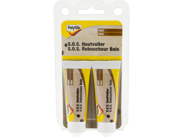 Polyfilla SOS houtvuller 2x20 ml wit