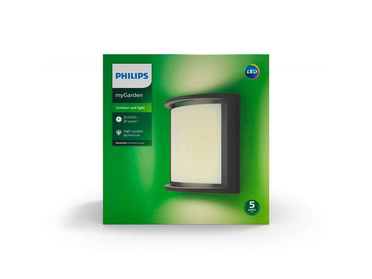 Philips Samondra wandlamp 3,8W antraciet