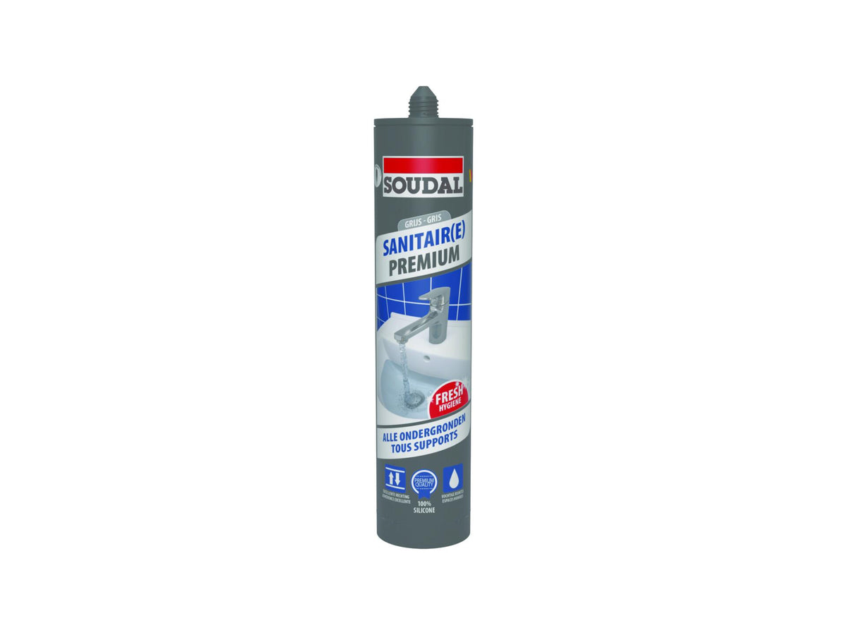 Soudal Sanitair Premium siliconenkit 290ml grijs