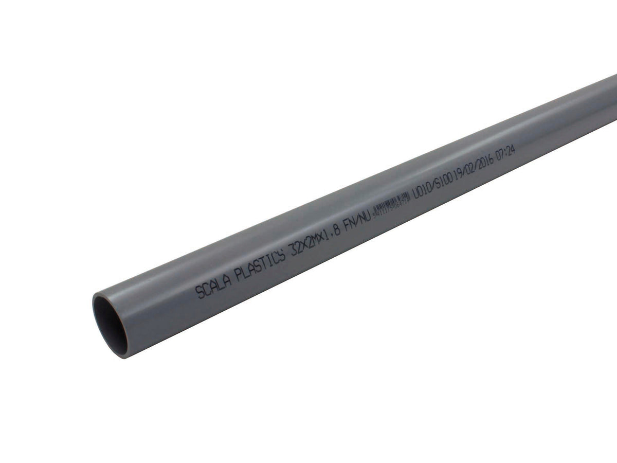 Scala Sanitaire buis FN 32mm 3m 1,8mm grijs