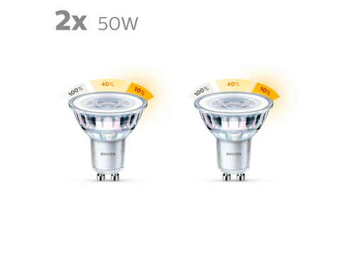 Philips SceneSwitch LED spot GU10 4,8W 2 stuks, led lampen — SKU COLOS-944627, EAN 8719514307728