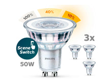 Philips SceneSwitch LED spot GU10 5W 3 stuks