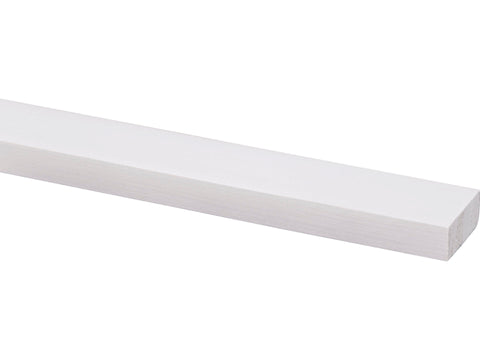 Schaaflat 27x12 mm 270cm grenen gegrond wit