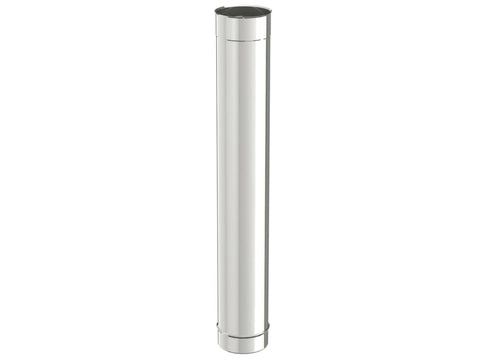 Saninstal Schouwbuis 1m 125mm inox
