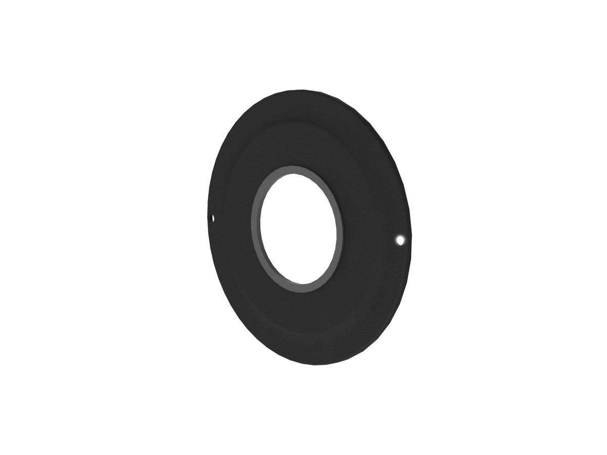 Saninstal Schouwplaat voor pelletkachel 80mm zwart