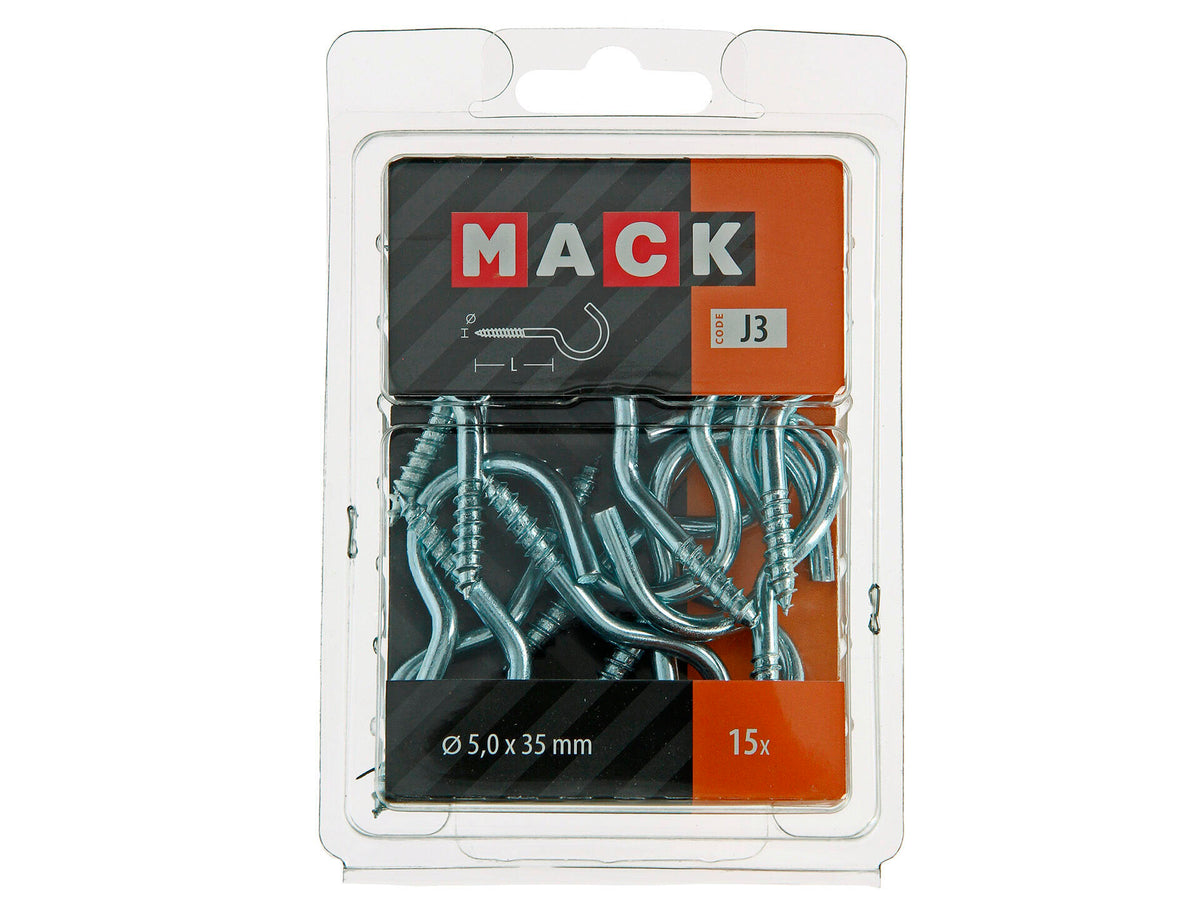 Mack Schroefhaken 35x5 mm verzinkt 15 stuks