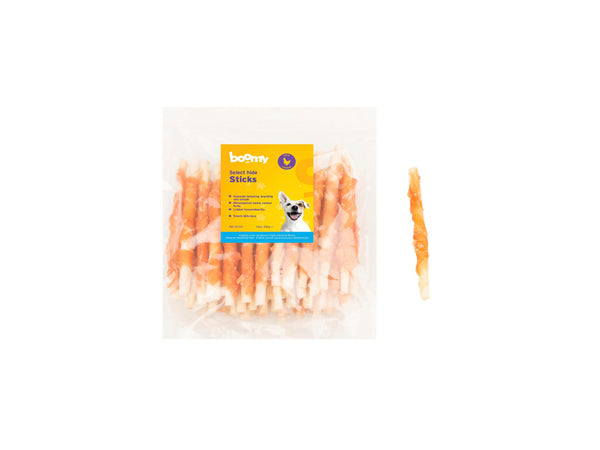 Select Hide Sticks hondensnack kip 13cm 400g