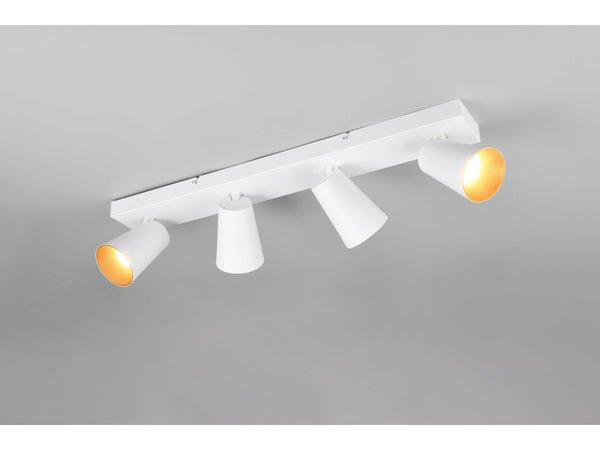 Trio Sharp barre de spots GU10 max. 4x10 W blanc mat