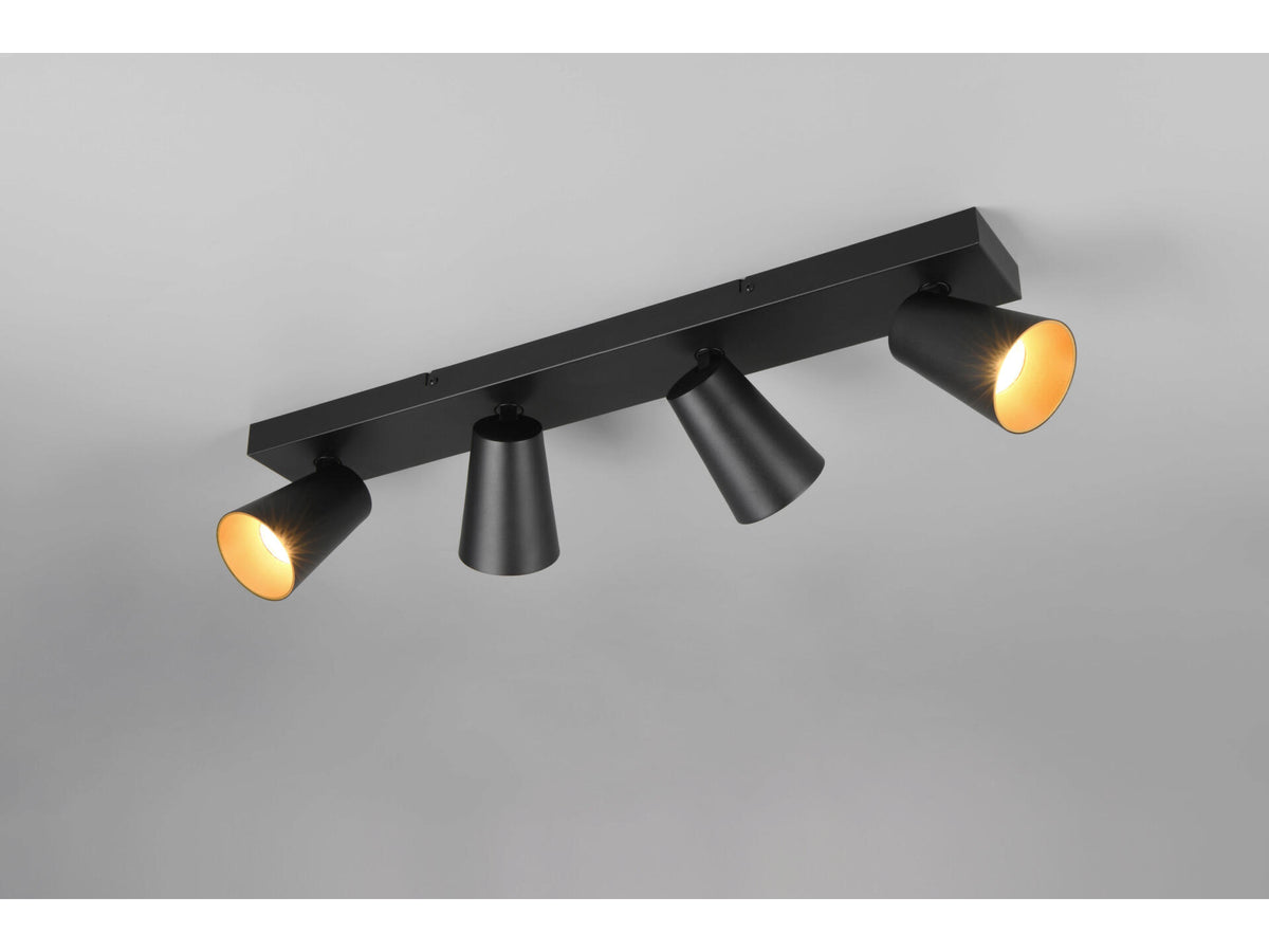 Trio Sharp balkspot GU10 max. 4x10 W mat zwart