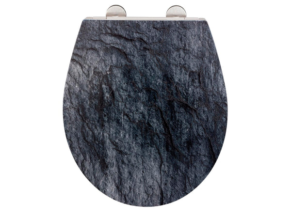 Wenko Slate Rock abattant WC Duroplast blanc