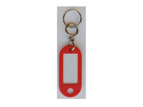 Sleutellabel dubbel rood