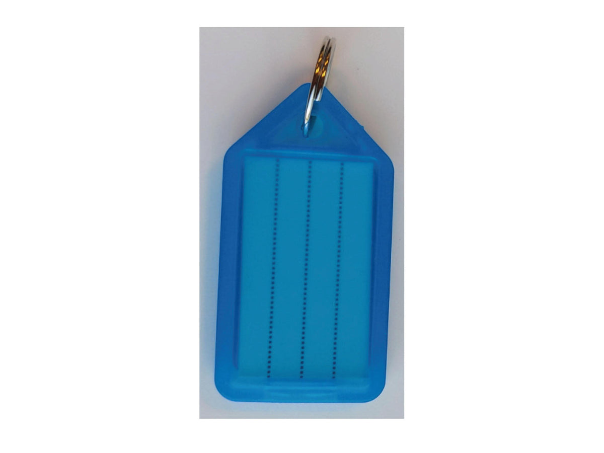 Sleutellabel groot blauw
