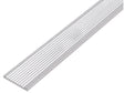 Slijtstrip geribbeld 40x3 mm 100cm geanodiseerd aluminium zilver