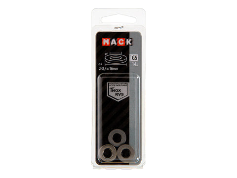 Mack Sluitringen 8,4x16 mm inox 14 stuks