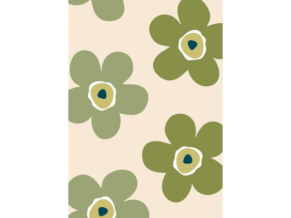Lola Small Flower moss tafellaken 140cm per lopende meter