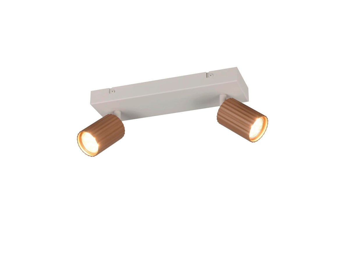 Trio Soka balkspot GU10 2x5 W bruin