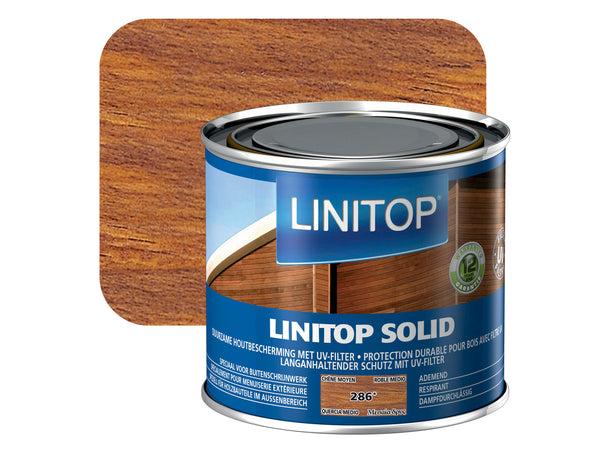 Linitop Solid beits 0,5l midden eik #286