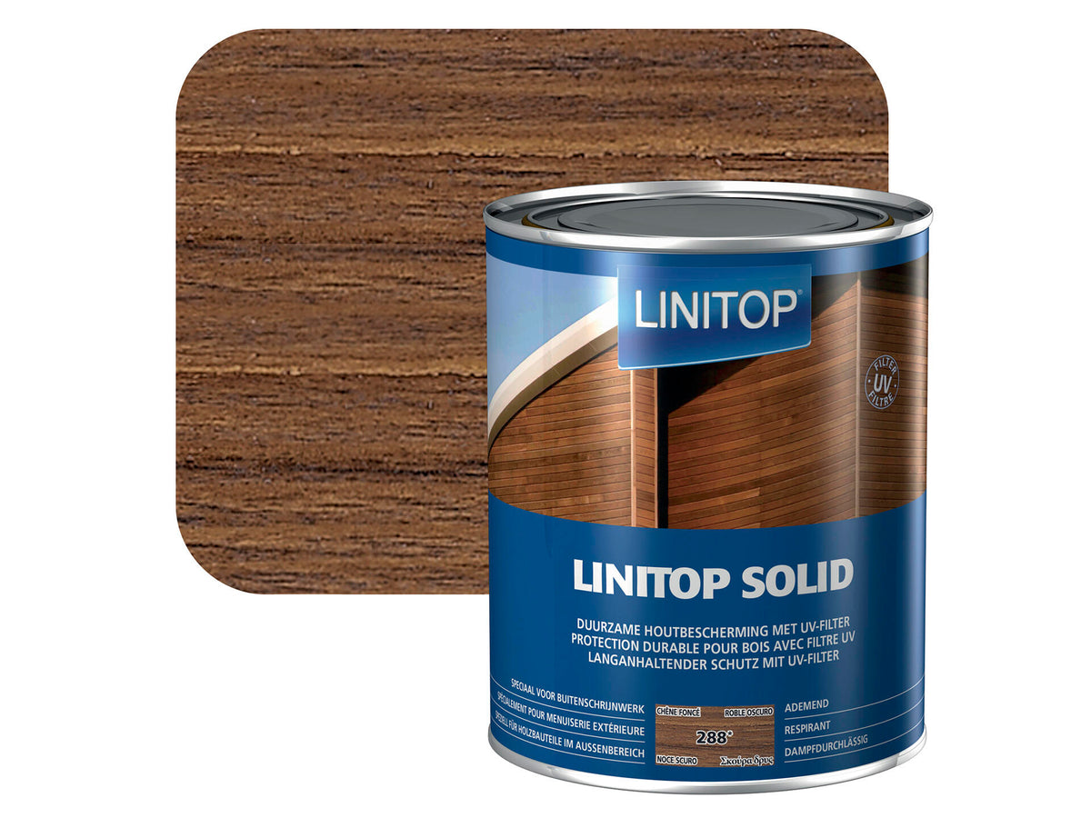 Linitop Solid beits 2,5l donkere eik #288