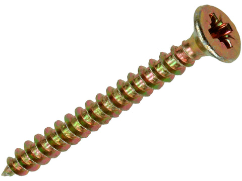 Mack Spaanplaatschroeven PZ2 35x3,5 mm geelverzinkt 24 stuks
