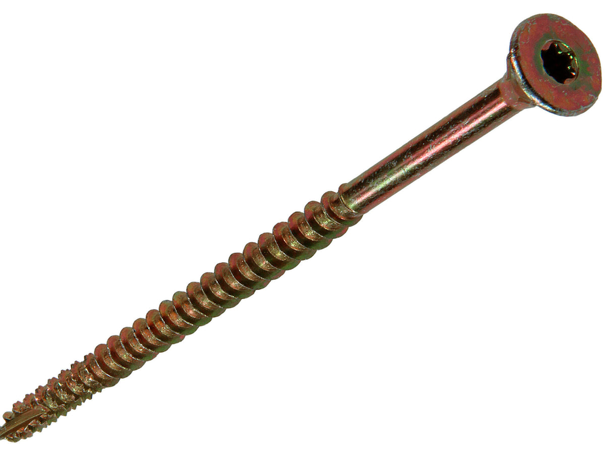 Mack Spaanplaatschroeven TX25 100x6 mm geelverzinkt 4 stuks