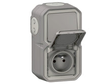 Legrand Spatwaterdichte wisselschakelaar en stopcontact met aarding Plexo