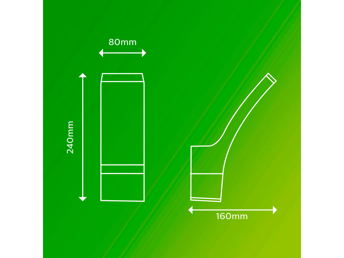 Philips Splay LED wandlamp 3,8W antraciet