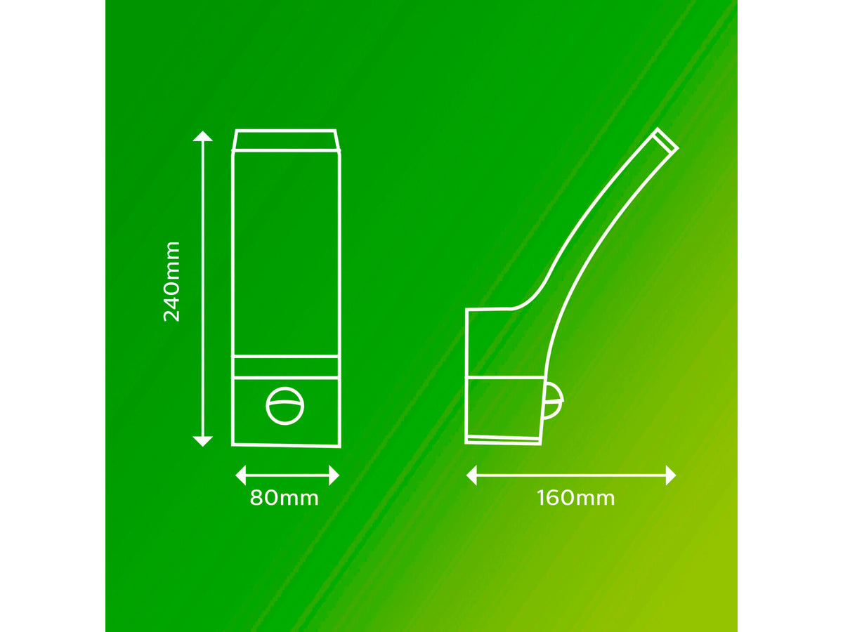 Philips Splay LED wandlamp 3,8W met beweginssensor antraciet